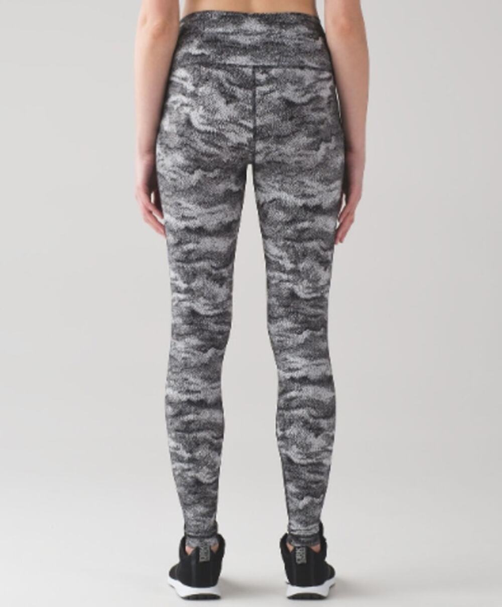 Lululemon Wunder Under Hi-Rise Tight Luon Hazy Days Black White 6